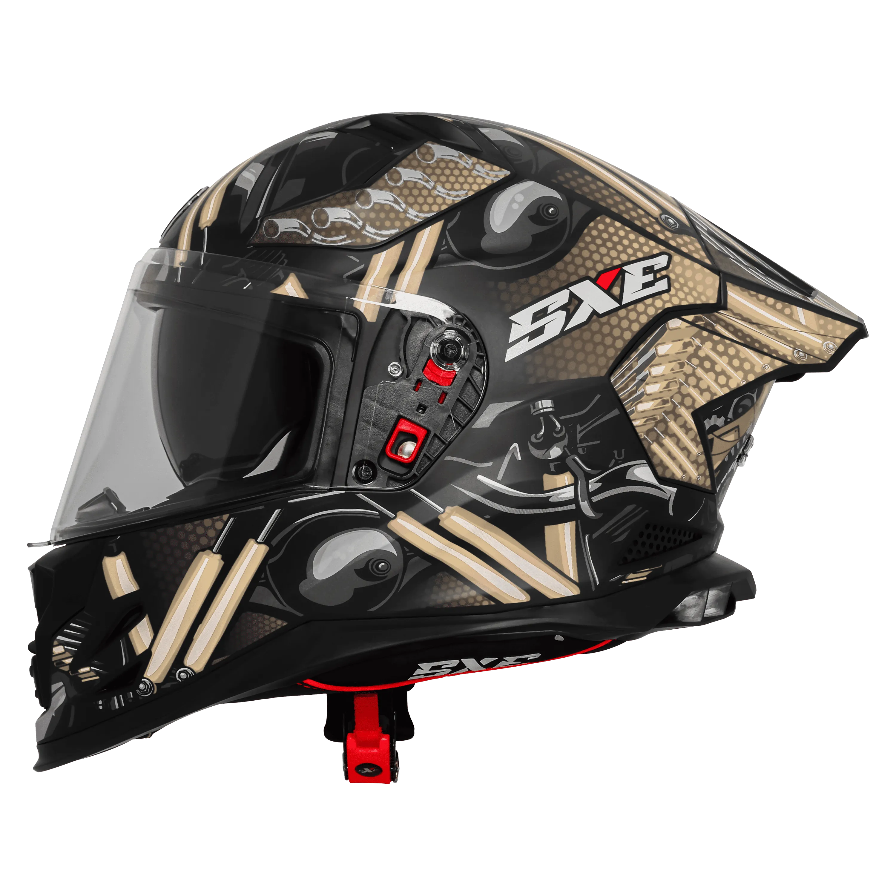Steelbird Sbh 61 Sxe St1 Black Desert Strom Full Face Helmet