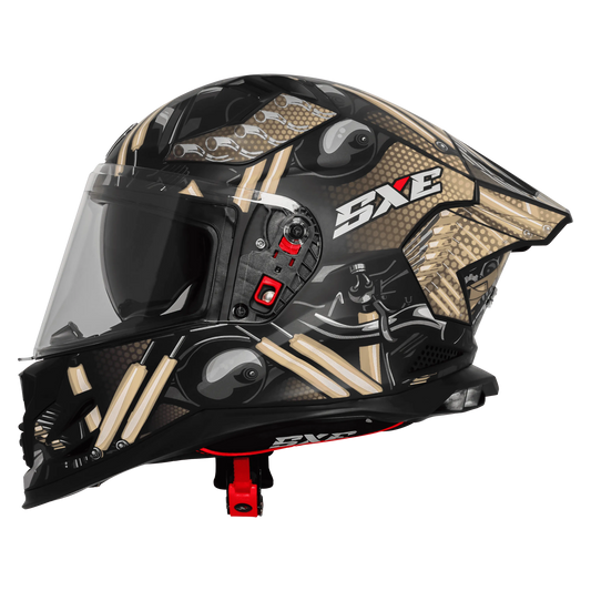 Steelbird Sbh 61 Sxe St1 Black Desert Strom Full Face Helmet