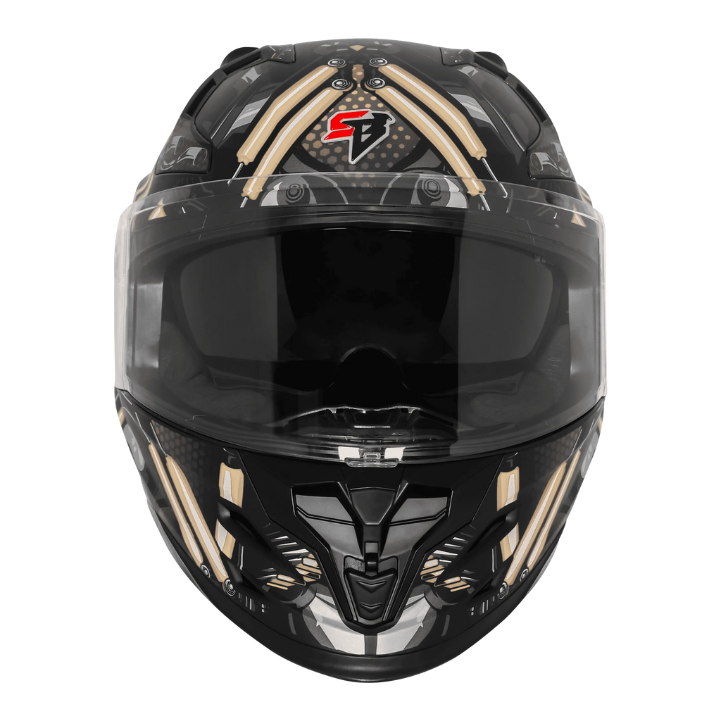 Steelbird Sbh 61 Sxe St1 Black Desert Strom Full Face Helmet