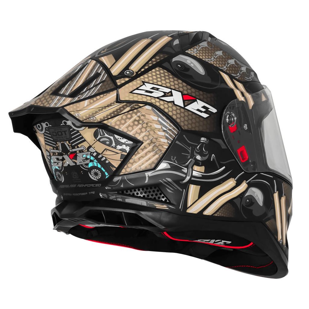 Steelbird Sbh 61 Sxe St1 Black Desert Strom Full Face Helmet