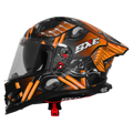 Steelbird Sbh 61 Sxe St1 Black Orange Full Face Helmet