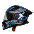 Steelbird Sbh 61 Sxe St2 Black Blue Full Face Helmet