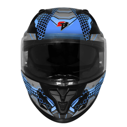 Steelbird Sbh 61 Sxe St2 Black Blue Full Face Helmet