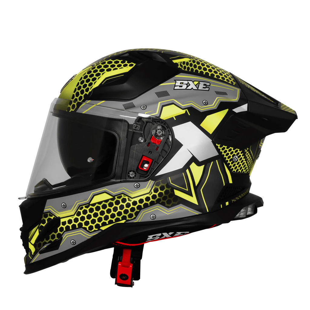 Steelbird Sbh 61 Sxe St2 Black Neon Full Face Helmet