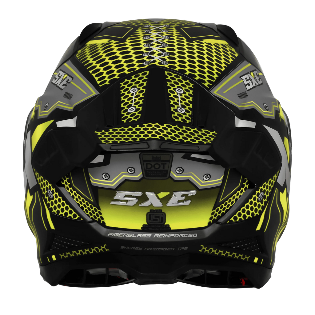 Steelbird Sbh 61 Sxe St2 Black Neon Full Face Helmet