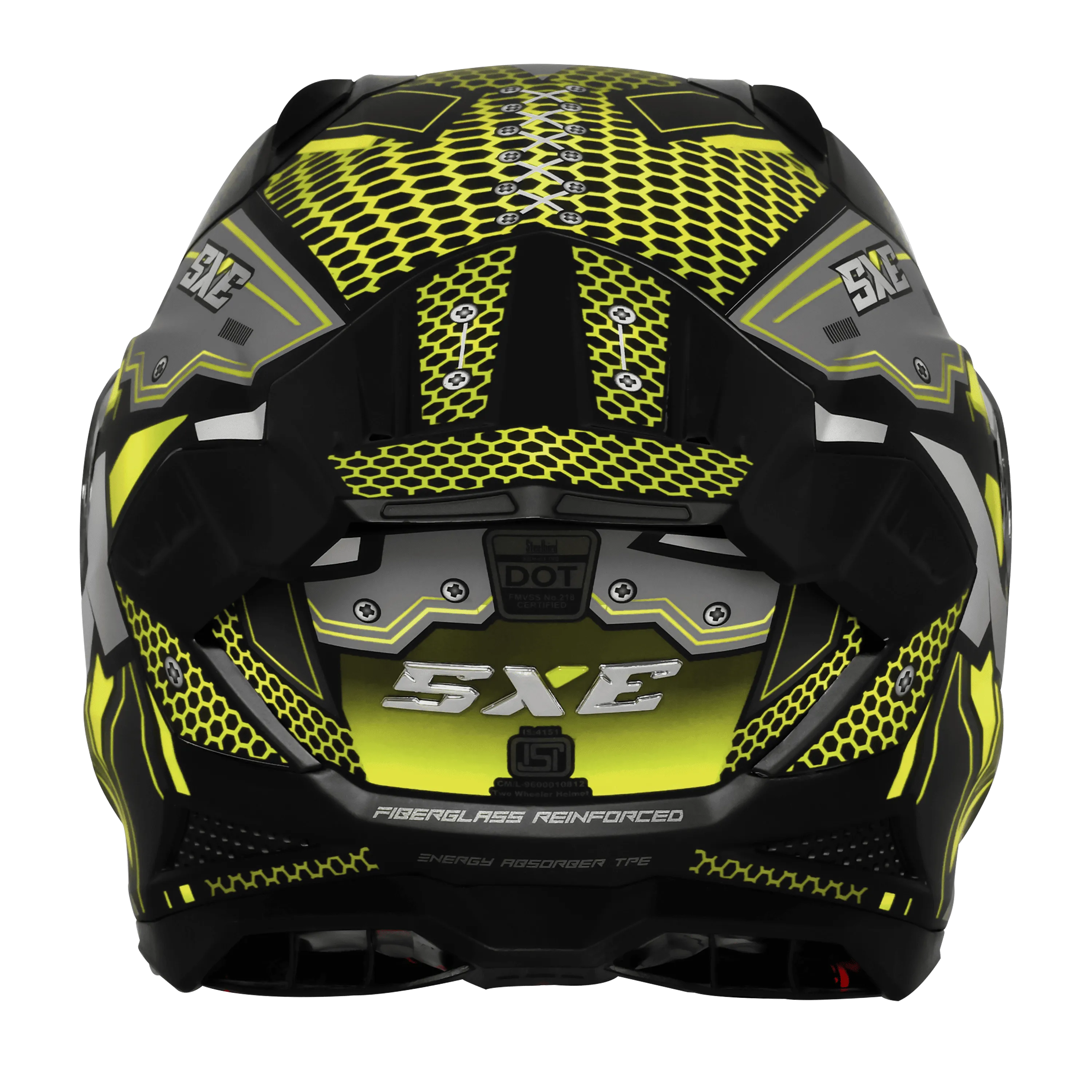 Steelbird Sbh 61 Sxe St2 Black Neon Full Face Helmet