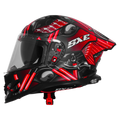 Steelbird Sbh 61 Sxe St2 Black Red Full Face Helmet