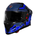 Steelbird Sbh 61 Sxe St3 Black Blue Full Face Helmet