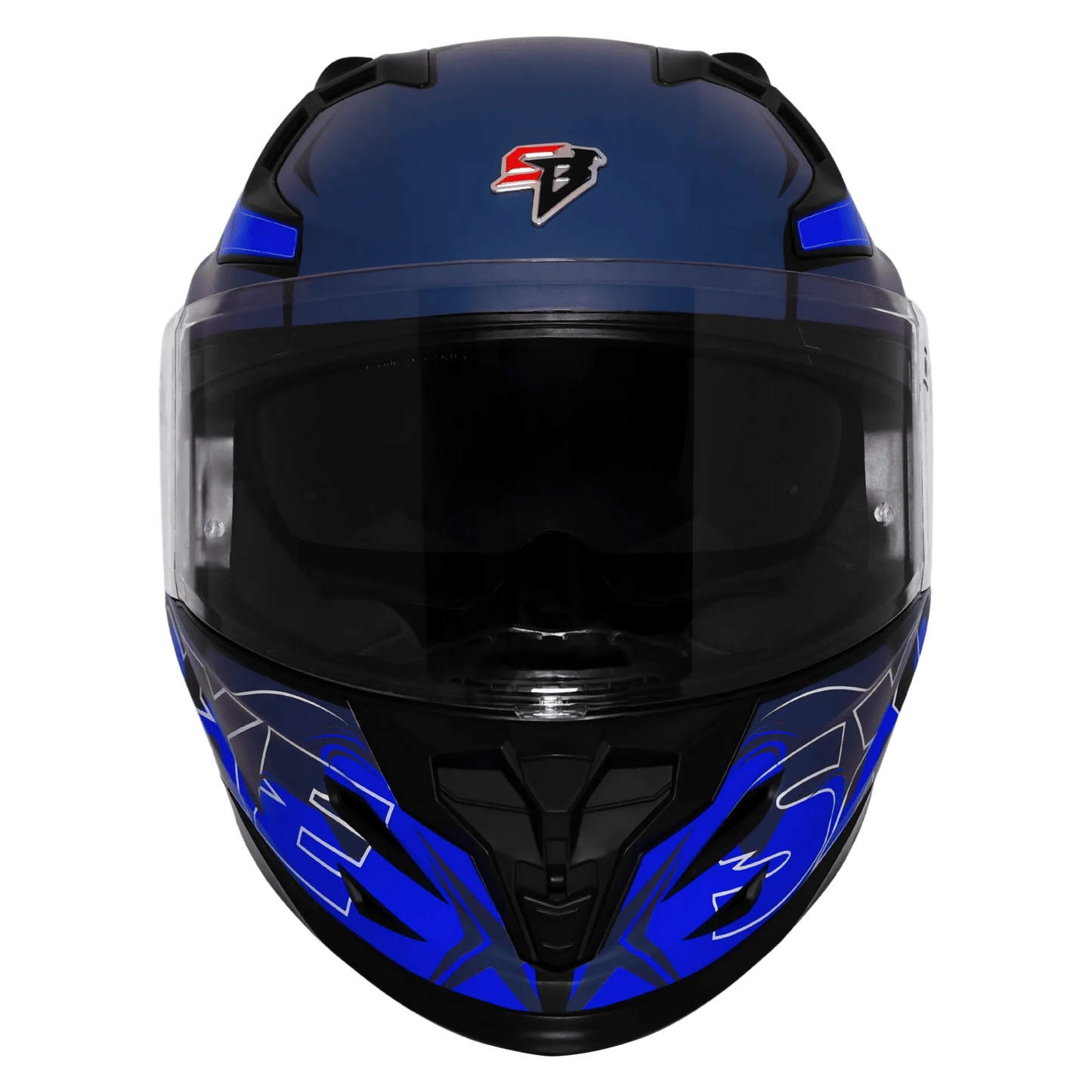 Steelbird Sbh 61 Sxe St3 Black Blue Full Face Helmet