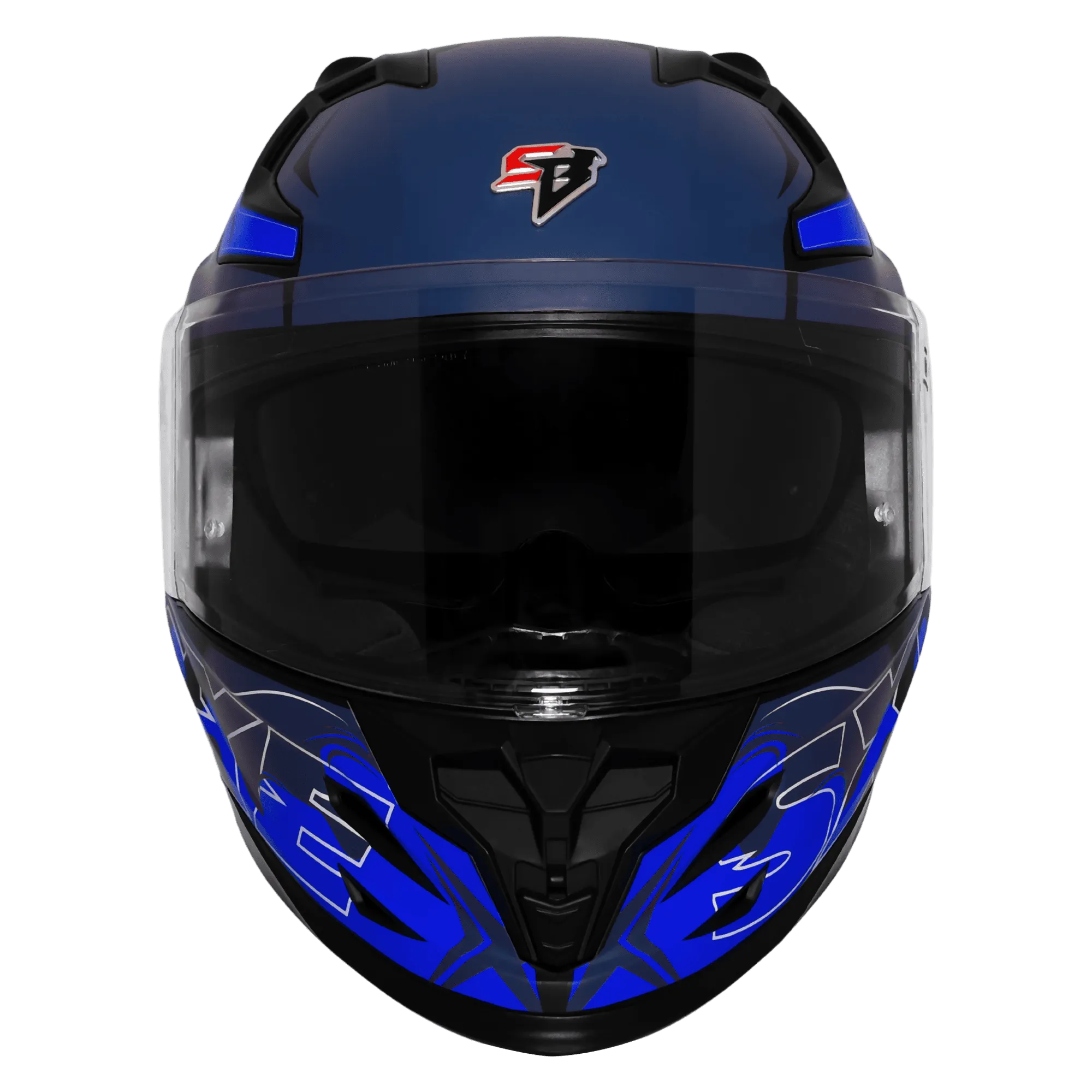 Steelbird Sbh 61 Sxe St3 Black Blue Full Face Helmet