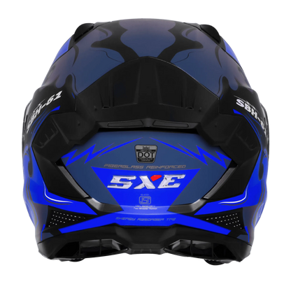 Steelbird Sbh 61 Sxe St3 Black Blue Full Face Helmet