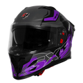 Steelbird Sbh 61 Sxe St3 Black Purple Full Face Helmet