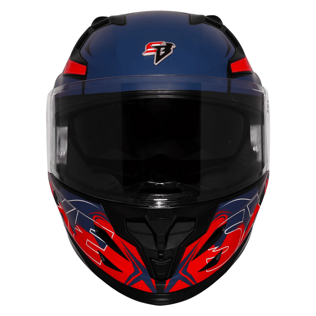 Steelbird Sbh 61 Sxe St3 Black Red Full Face Helmet