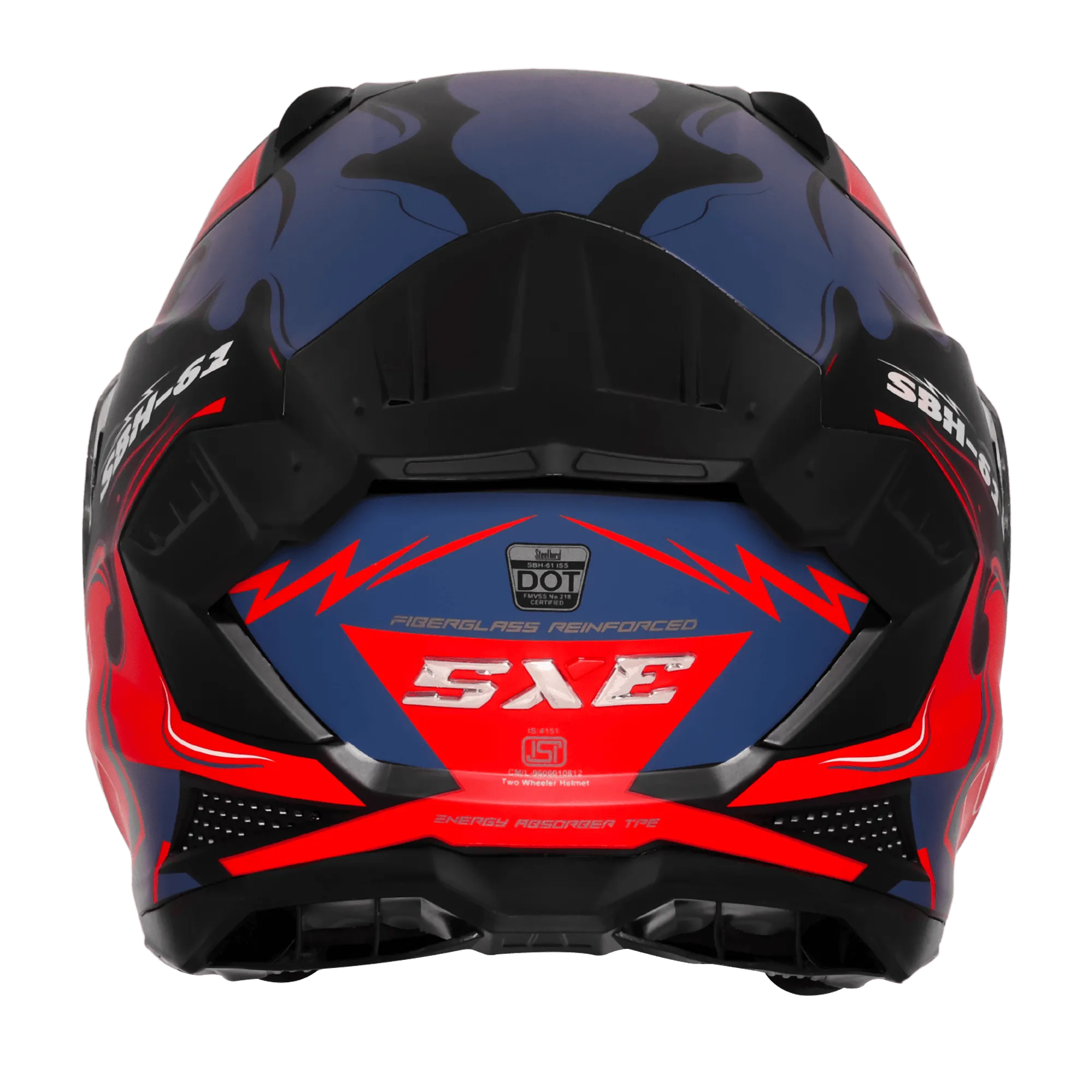 Steelbird Sbh 61 Sxe St3 Black Red Full Face Helmet
