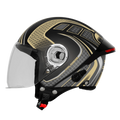 Steelbird Sbh 64 Zip Rebel Riders Black Desert Storm Half Face Helmet