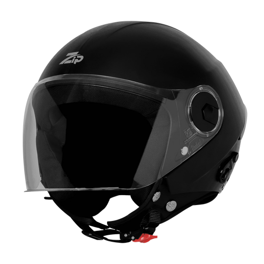 Steelbird Sbh 64 Zip Rf Black 500MM Half Face Helmet