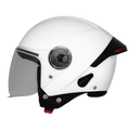 Steelbird Sbh 64 Zip Rf White Half Face Helmet