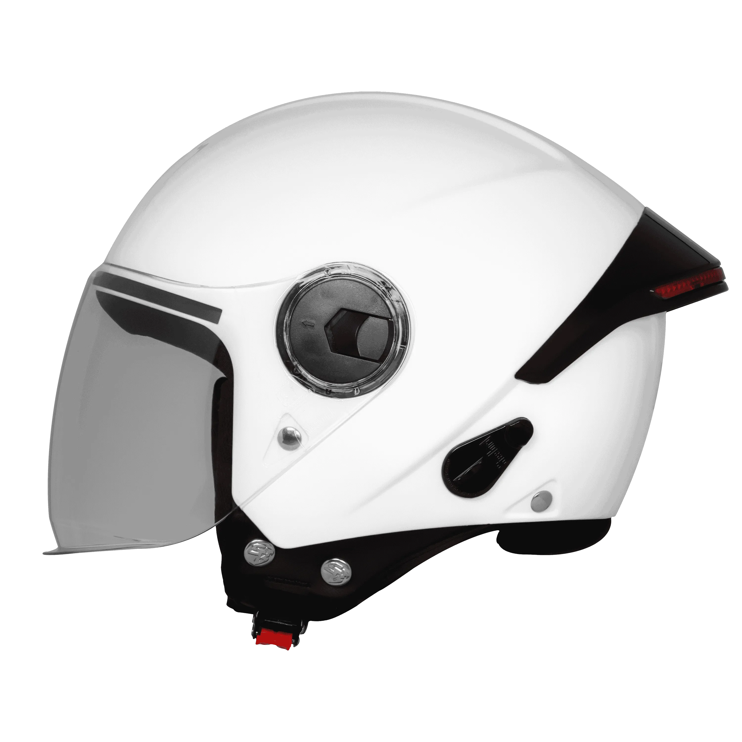 Steelbird Sbh 64 Zip Rf White Half Face Helmet