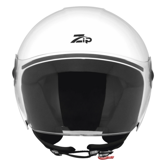 Steelbird Sbh 64 Zip Rf White Half Face Helmet