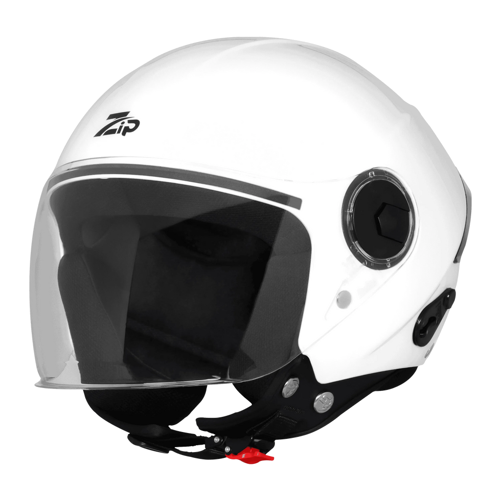 Steelbird Sbh 64 Zip Rf White Half Face Helmet