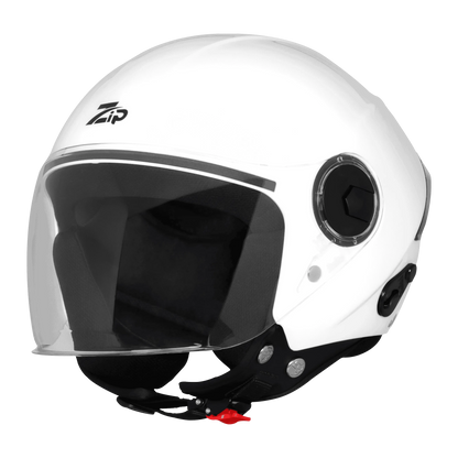 Steelbird Sbh 64 Zip Rf White Half Face Helmet