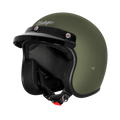 Steelbird Sbh 66 Vintage Matt Battle Green Half Face Helmet