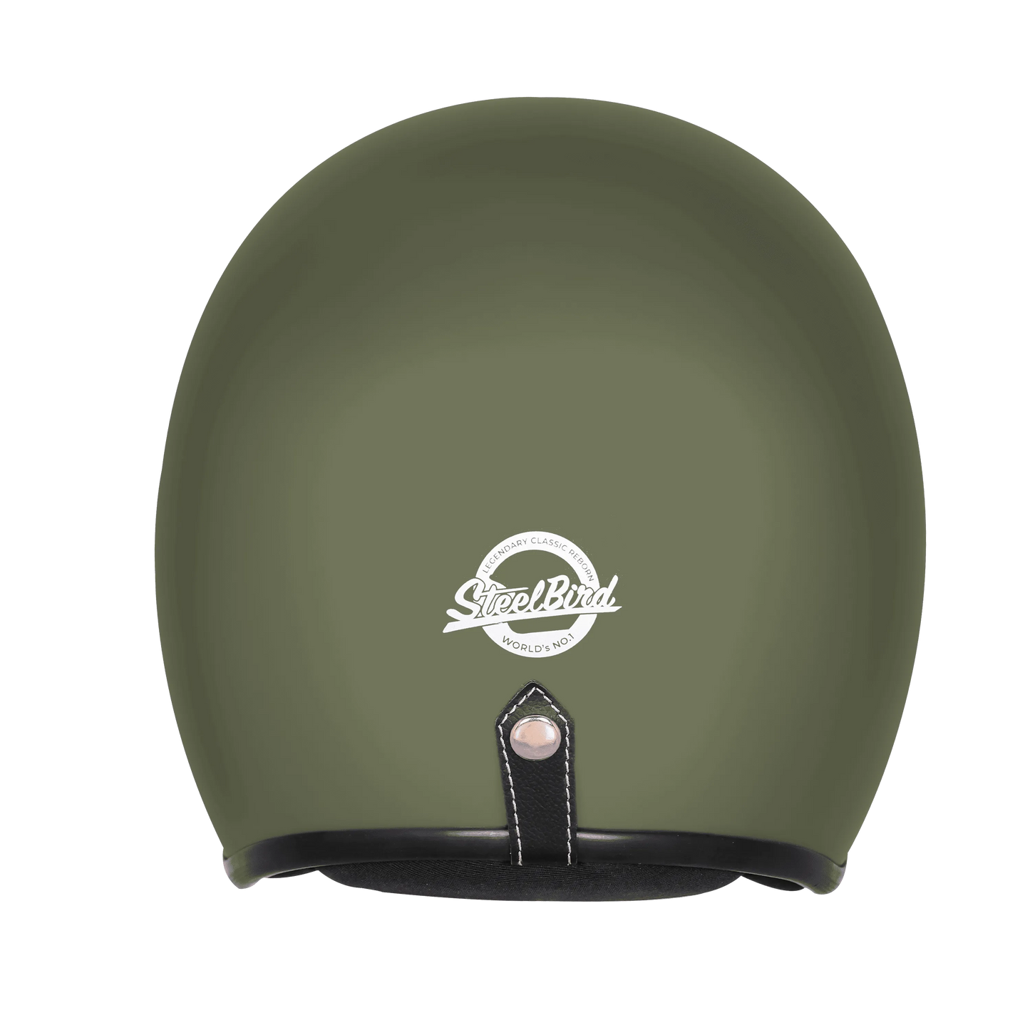 Steelbird Sbh 66 Vintage Matt Battle Green Half Face Helmet