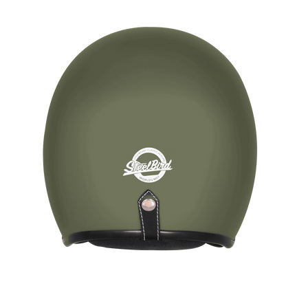 Steelbird Sbh 66 Vintage Matt Battle Green Half Face Helmet
