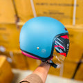 Steelbird Sbh 67 Vintage 5.0 Matt Squadron Blue Half Face Helmet