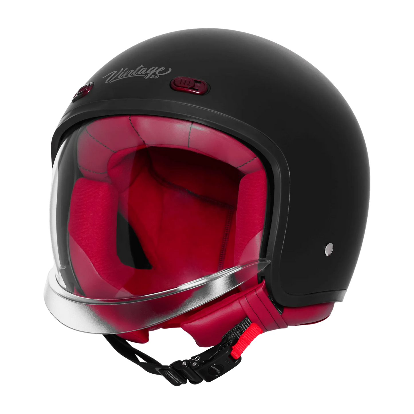 Steelbird Sbh 67 Vintage Black Half Face Helmet