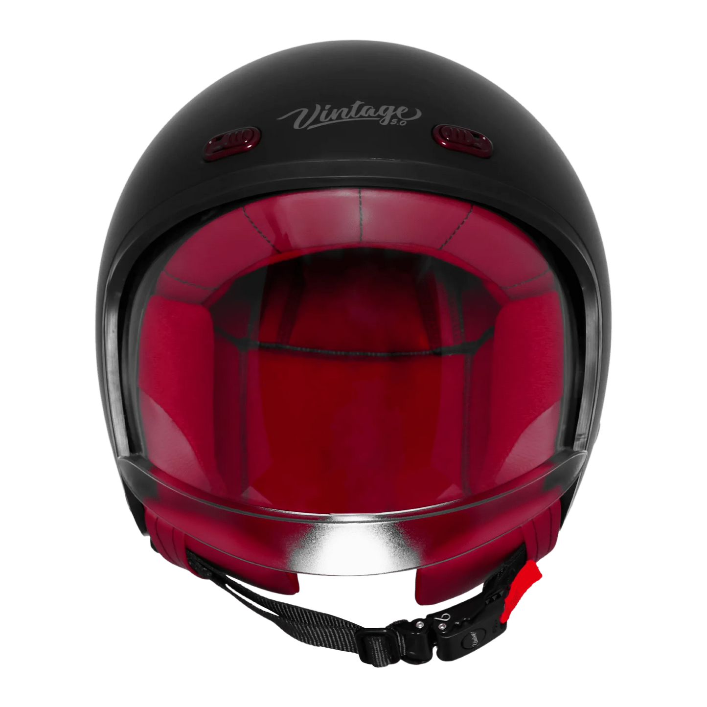Steelbird Sbh 67 Vintage Black Half Face Helmet