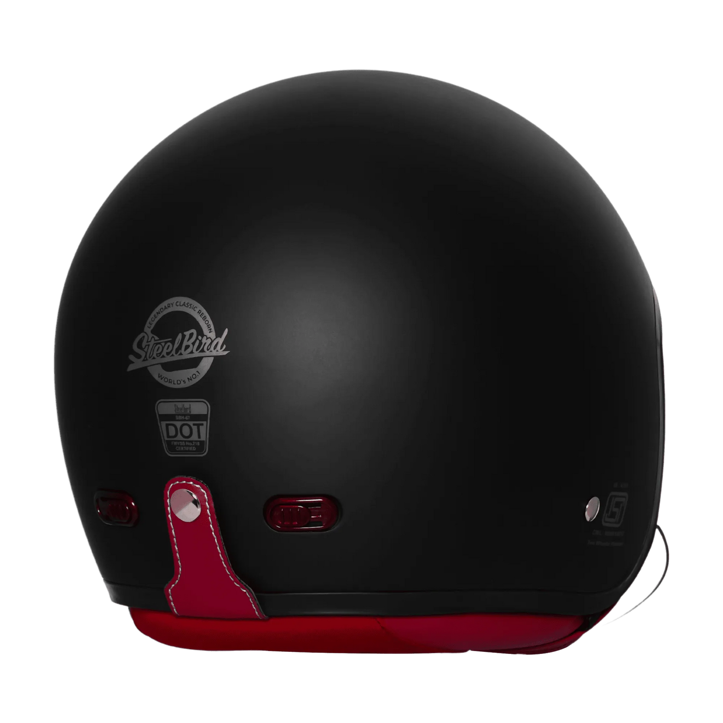 Steelbird Sbh 67 Vintage Black Half Face Helmet