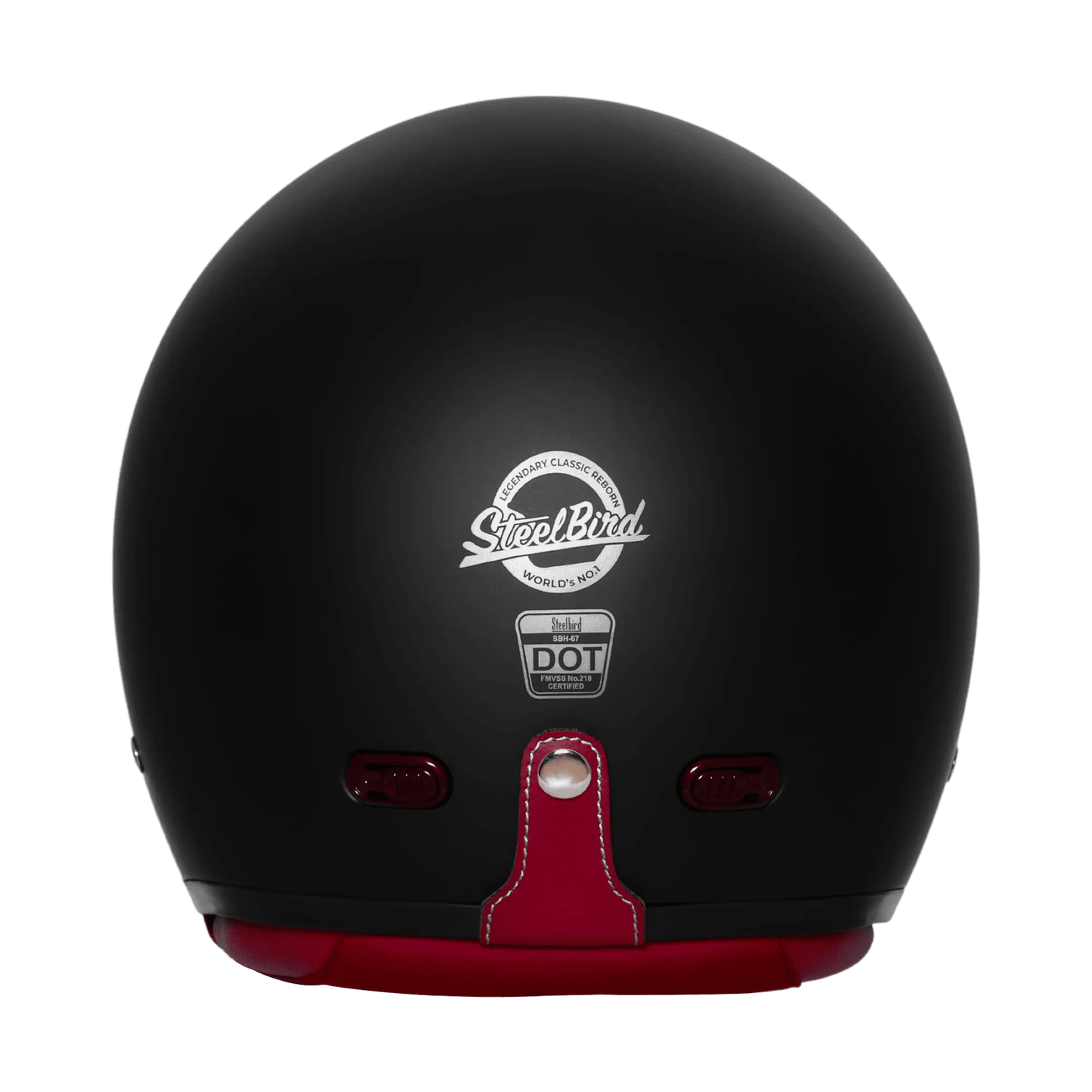 Steelbird Sbh 67 Vintage Black Half Face Helmet