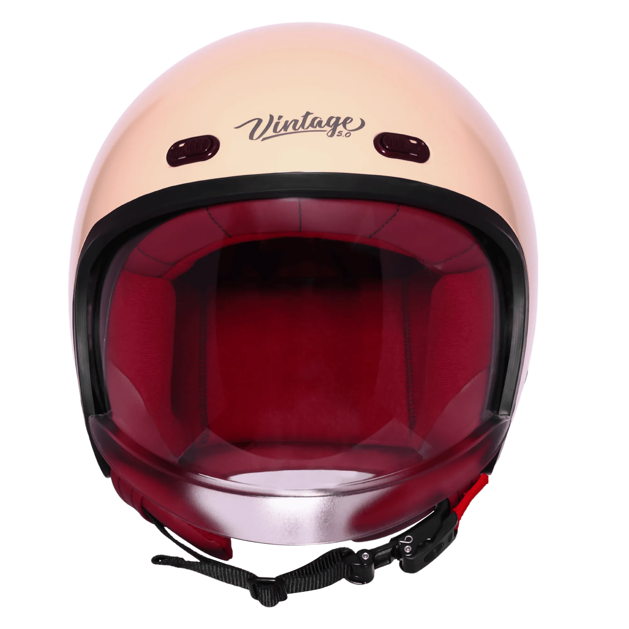 Steelbird Sbh 67 Vintage Coral Peach Half Face Helmet