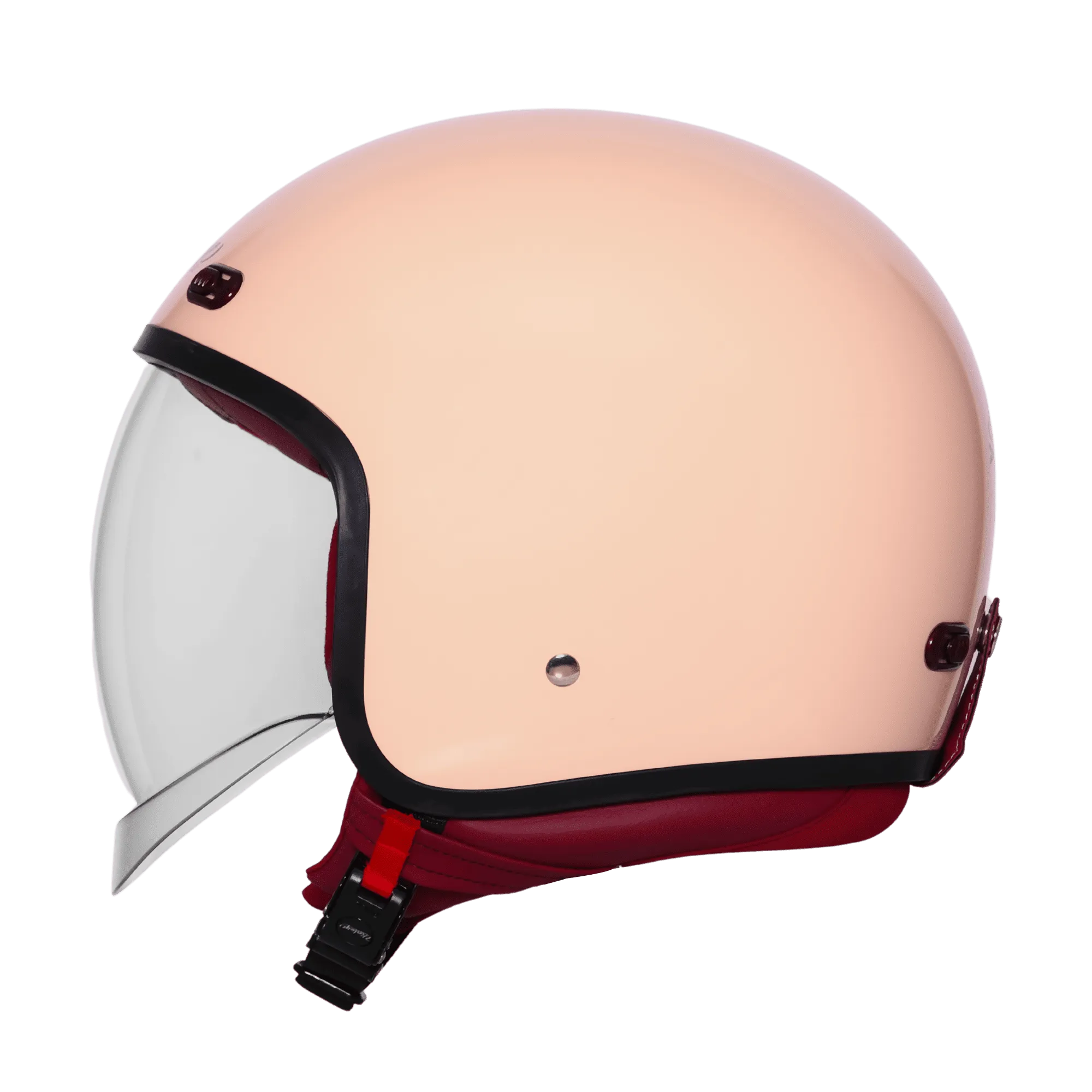 Steelbird Sbh 67 Vintage Coral Peach Half Face Helmet