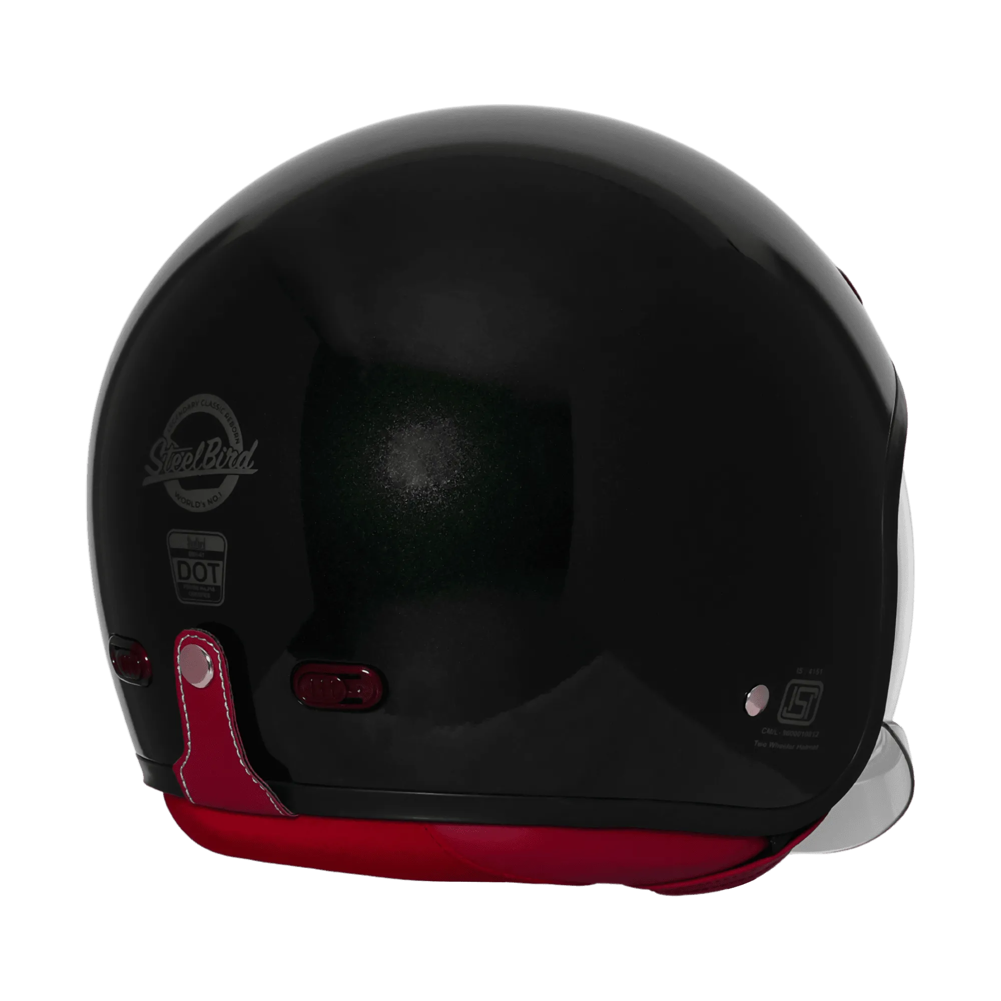Steelbird Sbh 67 Vintage Exotic Green Half Face Helmet