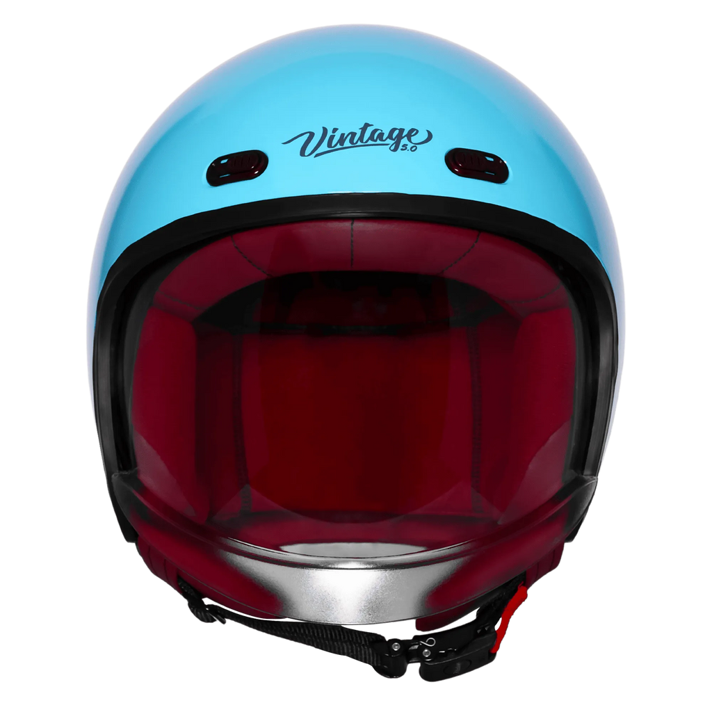 Steelbird Sbh 67 Vintage Jazz Blue Half Face Helmet