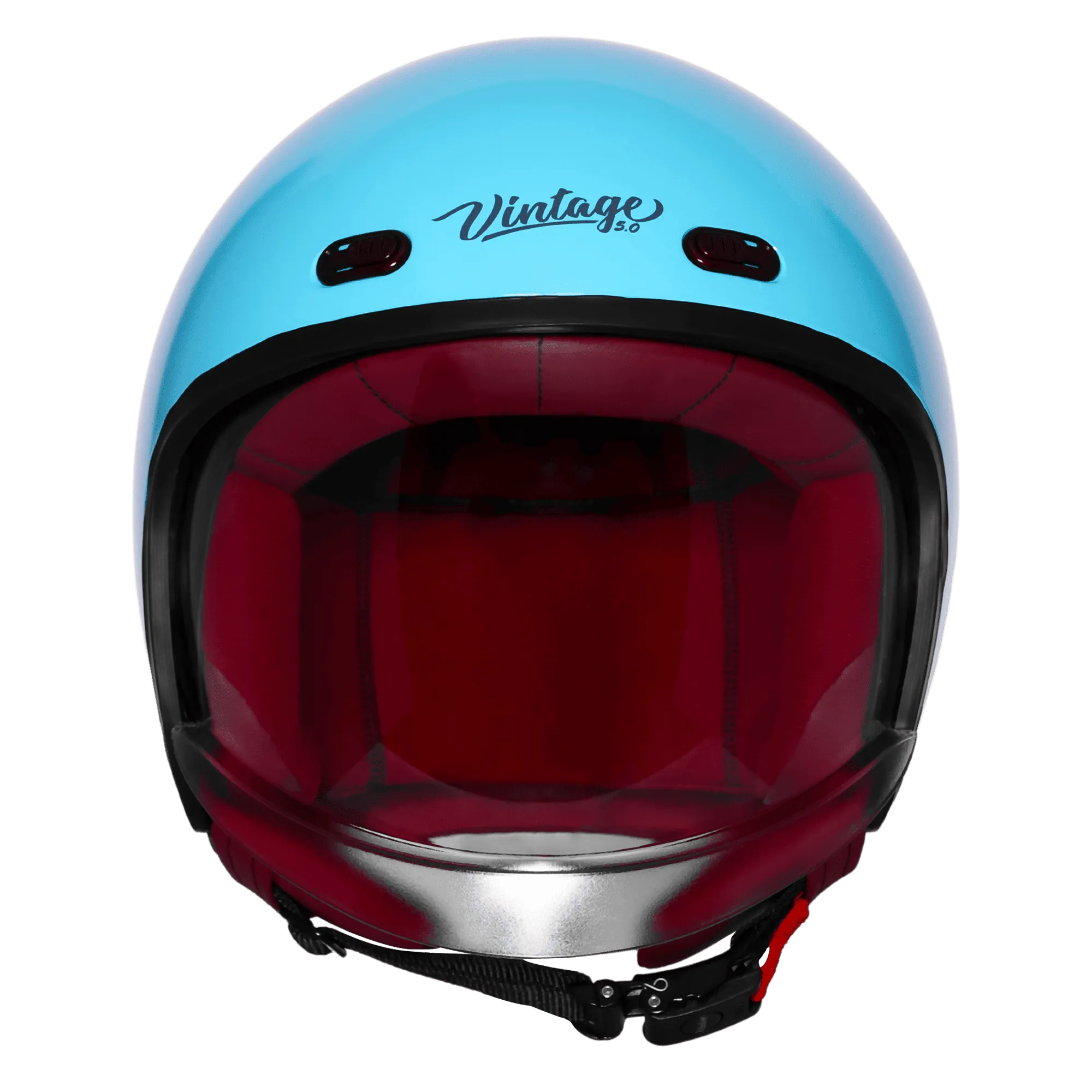 Steelbird Sbh 67 Vintage Jazz Blue Half Face Helmet