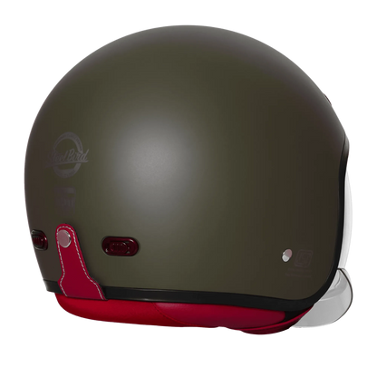 Steelbird Sbh 67 Vintage Matt Battle Green Half Face Helmet
