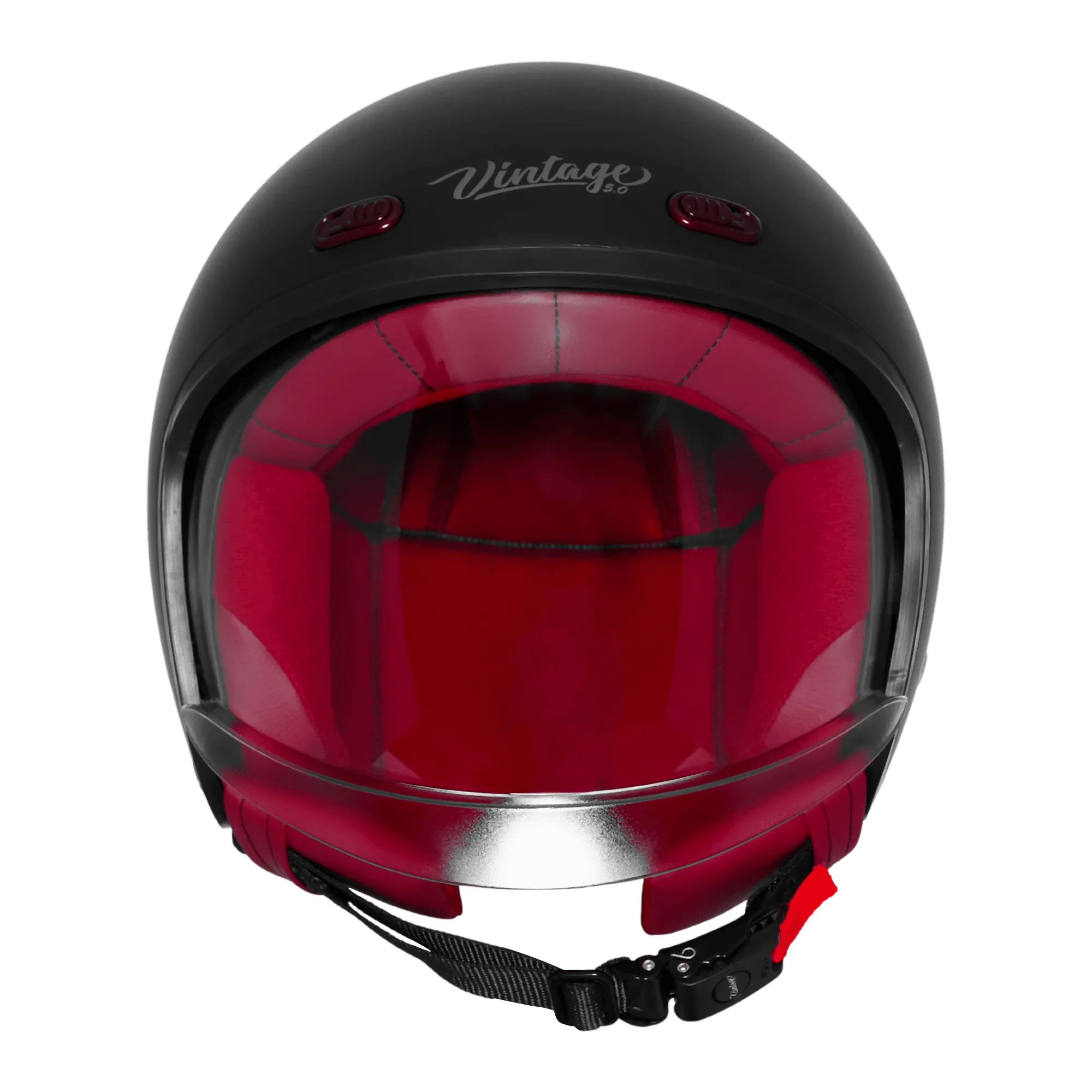 Steelbird Sbh 67 Vintage Matt Black Half Face Helmet