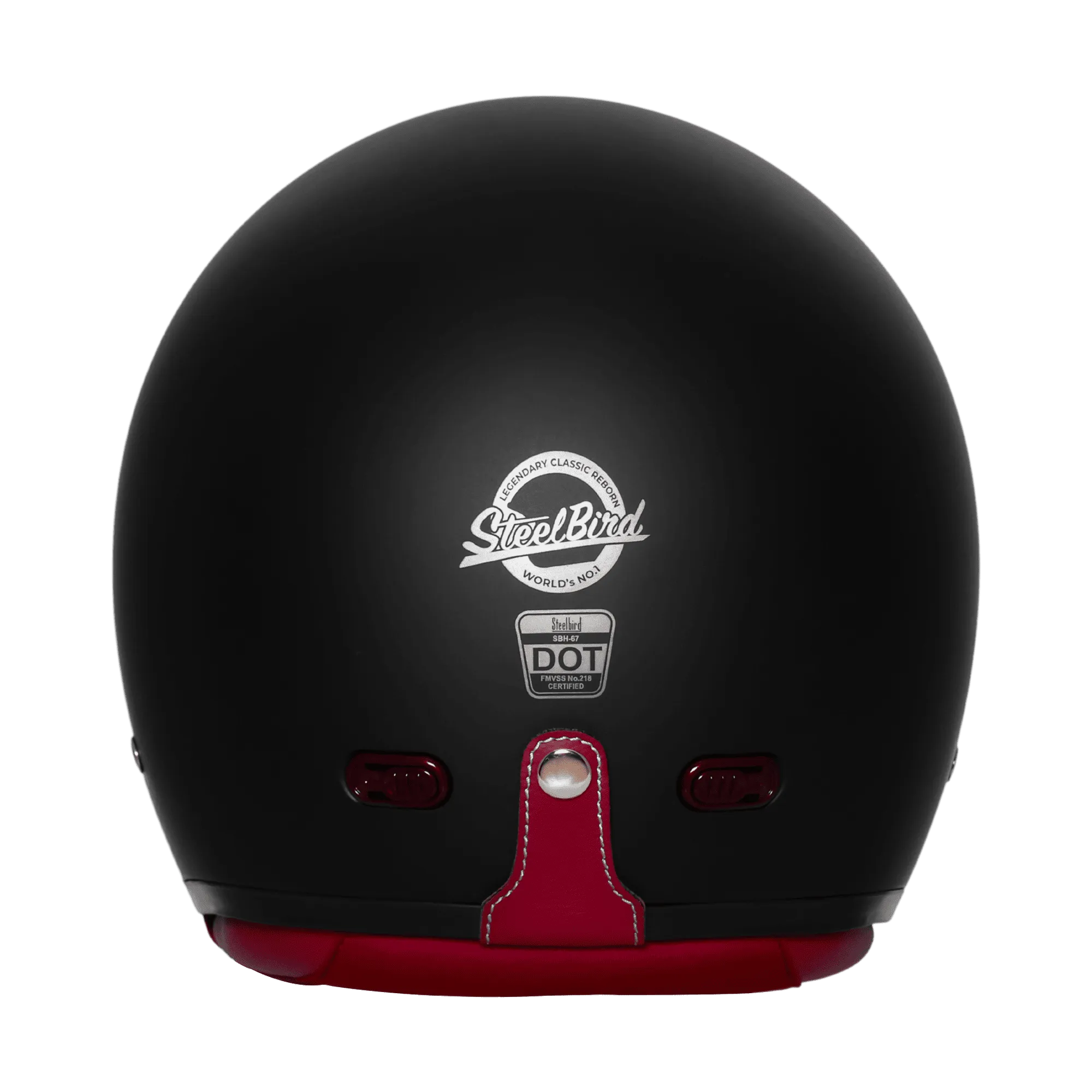 Steelbird Sbh 67 Vintage Matt Black Half Face Helmet