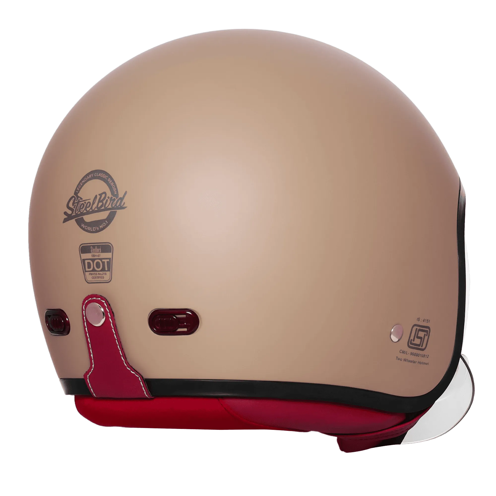 Steelbird Sbh 67 Vintage Matt Desert Strom Half Face Helmet