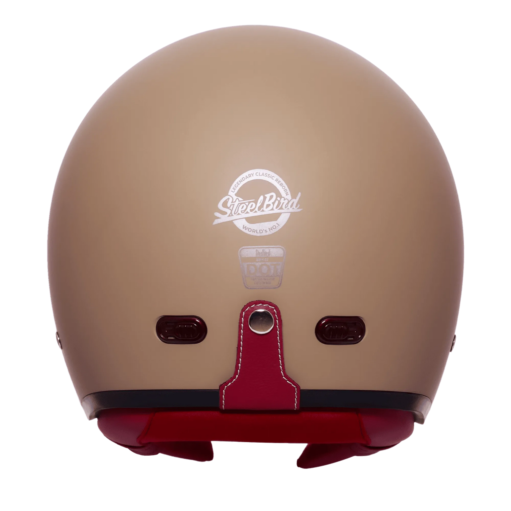 Steelbird Sbh 67 Vintage Matt Desert Strom Half Face Helmet