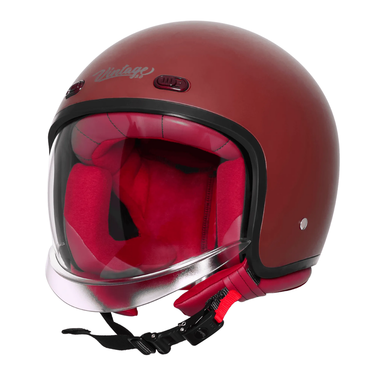 Steelbird Sbh 67 Vintage Matt Maroon Half Face Helmet