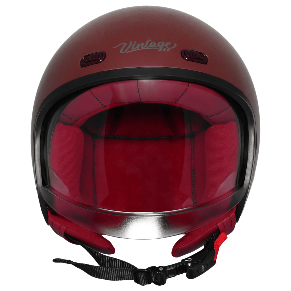 Steelbird Sbh 67 Vintage Matt Maroon Half Face Helmet