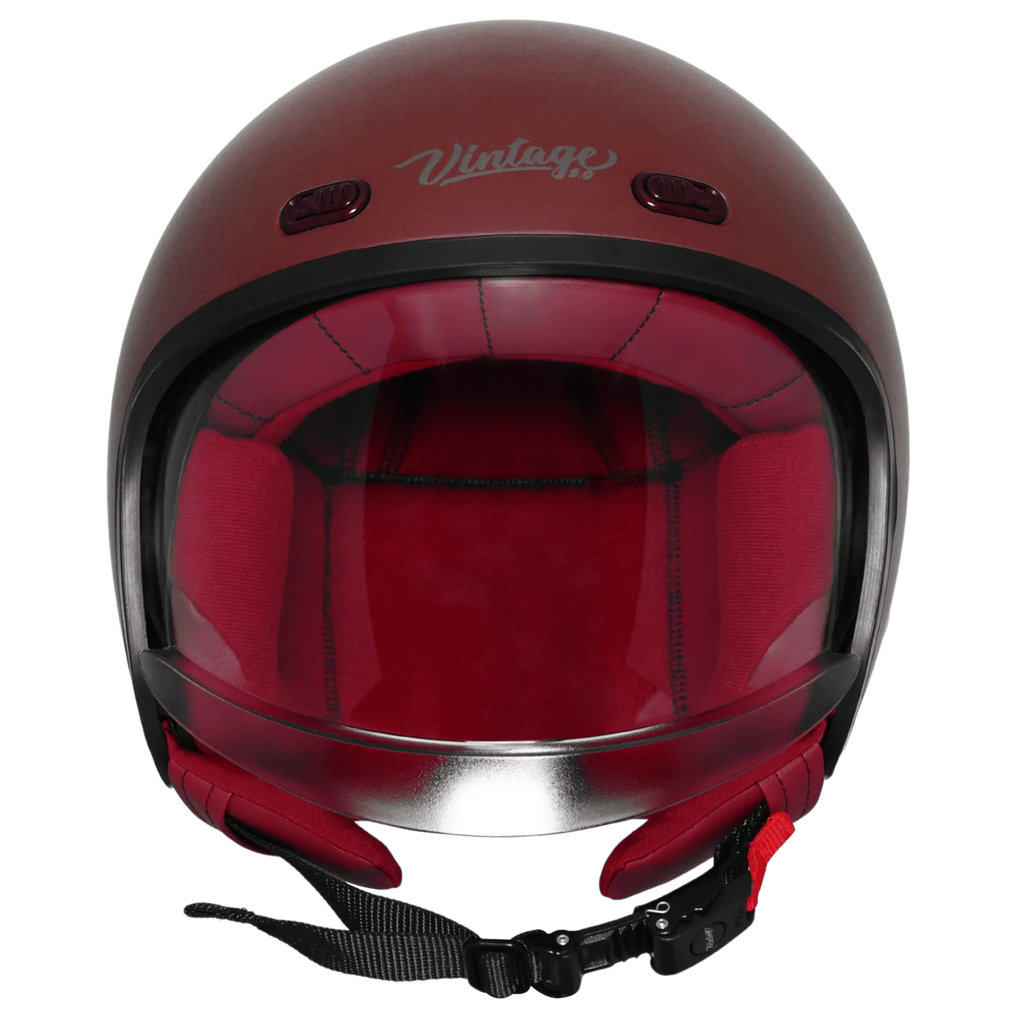 Steelbird Sbh 67 Vintage Matt Maroon Half Face Helmet