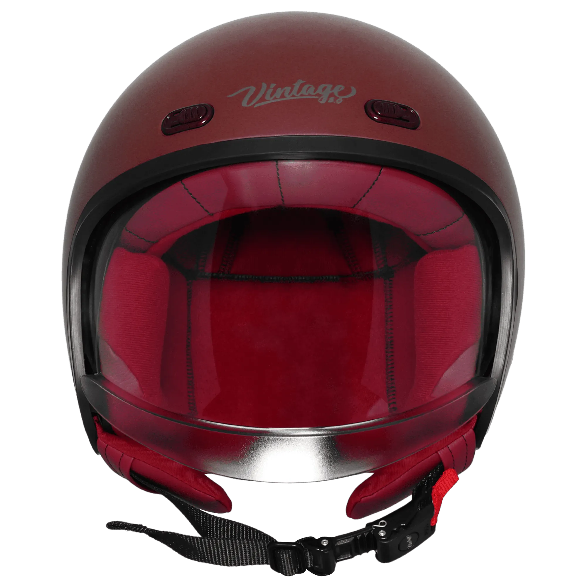 Steelbird Sbh 67 Vintage Matt Maroon Half Face Helmet