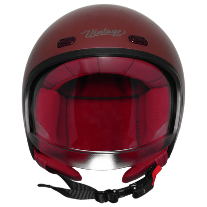 Steelbird Sbh 67 Vintage Matt Maroon Half Face Helmet