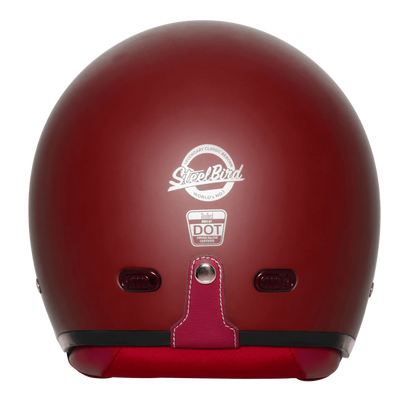Steelbird Sbh 67 Vintage Matt Maroon Half Face Helmet