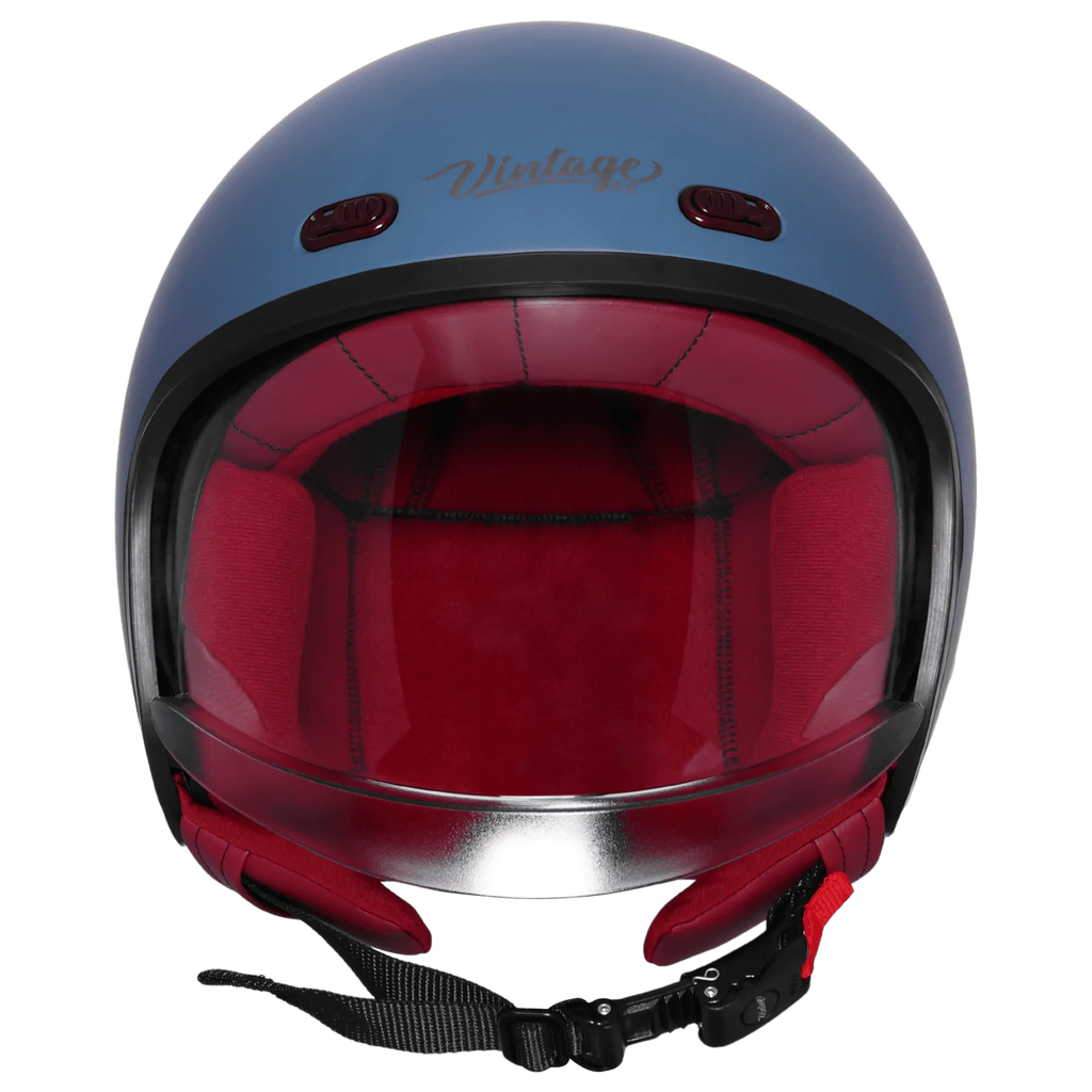 Steelbird Sbh 67 Vintage Matt Squadron Blue Half Face Helmet
